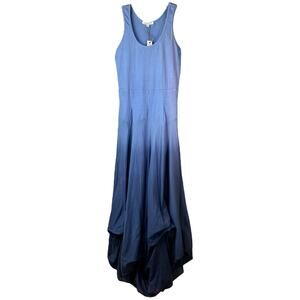 Solitaire Maxi Dress Womens Sz S Blue Ombre Sleeveless Scoop Neck Sundress NWT